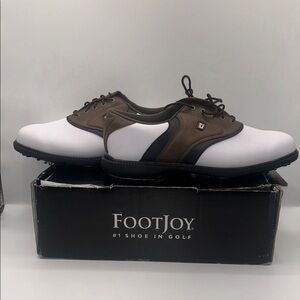 FootJoy Men's Brown and White Golf Oxfords